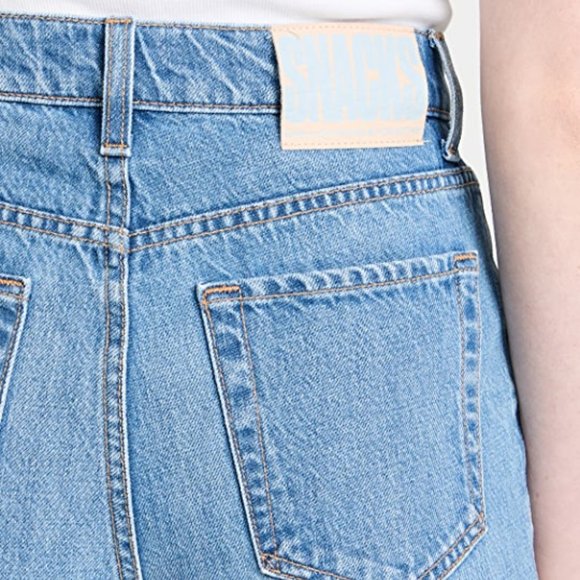 NWT MOTHER Snacks! The Pleated Fun Dip Puddle Jeans - Picture 6 of 13